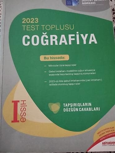 Kitablar və jurnallar: Məhsul: 2023 Test Toplusu – Coğrafiya (I hissə) Xüsusiyyətlər: - — 1