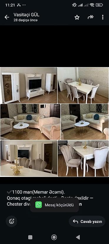 ✔️1100 man(Memar Əcəmi). Qonaq otagi mebeli desti… Deste daxildir — lalafo.az -da ✔️1100 man(Memar Əcəmi). Qonaq otagi mebeli desti… Deste daxildir —