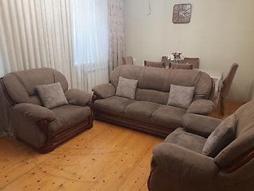 Divan və kreslo dəstləri: Qonaq otağı üçün yumşaq mebel dəsti Tərkibi: - 3 nəfərlik divan - 2 — 2