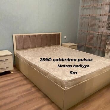 Çarpayılar: Yeni, İkinəfərlik çarpayı, Bazasız, Matras ilə, Siyirməsiz — 1