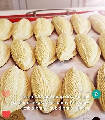 Əl işilə hazırlanan milli şirniyyat dəsti. - Şəkilbura: nazik və