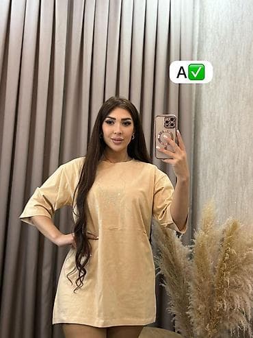 qadin koynek modelleri: Qadın T-shirt kolleksiyası - Modellər: - Qara oversize T-shirt – ön — 10