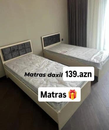 Yeni, Təknəfərlik çarpayı, Bazasız, Matras ilə, Siyirməsiz, Azərbaycan