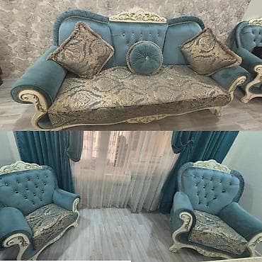 qedimi divan: İşlənmiş, Divan, 2 kreslo, Bazasız, Açılmayan — 1