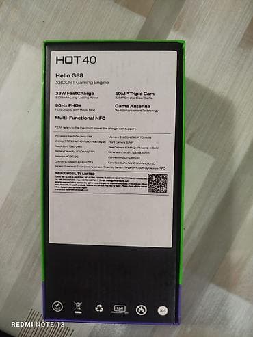 redmi note 8 satilir: Infinix Hot 40, 256 GB, rəng - Göy — 2
