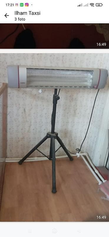 lapşa kabel: Elektrikli infraqırmızı qızdırıcı – stativli model - Divar tipli — 1
