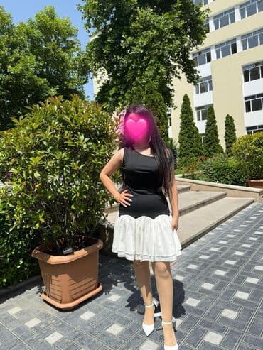 Ətəklər: Qadın geyimləri – zərif don kolleksiyası - Qara-ağ mini don: üst — 1