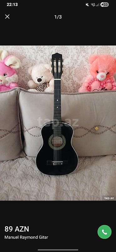 gitara klasik: Manuel Raymond klassik gitar – qara rəng. - Korpus: klassik forma — 3