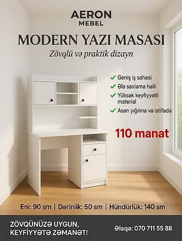 MODERN YAZI MASASI – zövqlü və praktik dizayn Gun erzinde