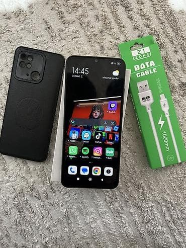 xiaomi note 10: Redmi 10C, 64 GB, rəng - Qara, Barmaq izi — 1