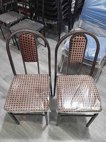Metal karkaslı yumru arxalı oturacaqlar – 2 ədəd dəst - Material: toz — 2
