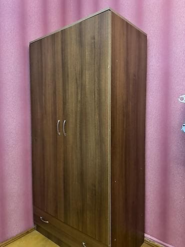 dolab modelleri: 2 qapılı, Siyirməli, Qəhvəyi, Digər material, Açılan, Düz dolab — 1