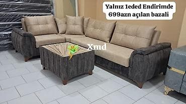 Yeni, Künc divan, Qonaq otağı üçün, Açılan