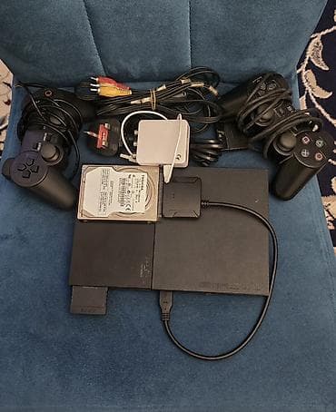 2 ədəd ps2 idiyal vəzyetdə 1ci konsol 320lik hard disq paşifqa