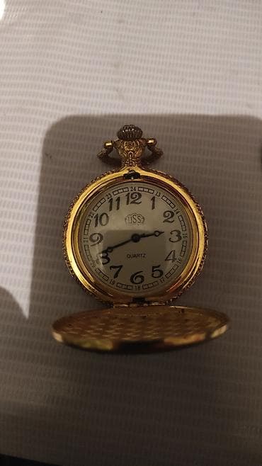 Qızılı rəngli cib saatı – USS Quartz - Mexanizm: Quartz (batareyalı)