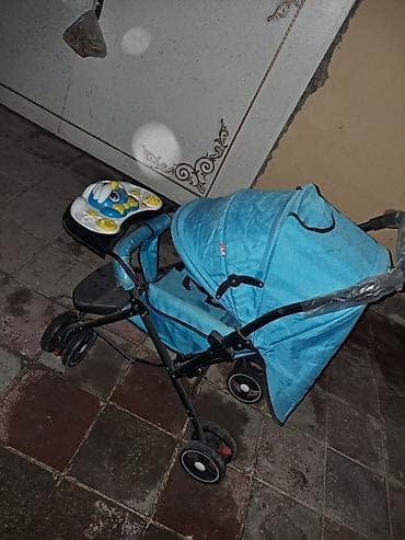 yes mekteb cantalari: Uşaq arabası – mavi rəng - Yüngül və kompakt konstruksiya, qatlanan — 2
