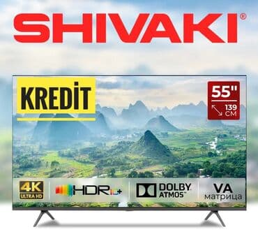 televizor 2 ci el: Yeni Televizor Shivaki Led 55" 4K (3840x2160), Pulsuz çatdırılma — 1