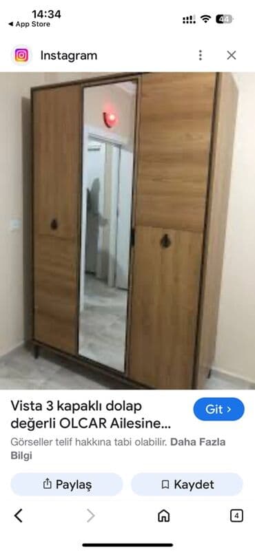 Qida məhsulları: İkinəfərlik çarpayı, Dolab, İşlənmiş — 1