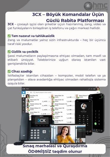 услуги водопроводчика: Call Center-IP telefoniya (ATS) 3CX – Böyük Komandalar Üçün Güclü — 2