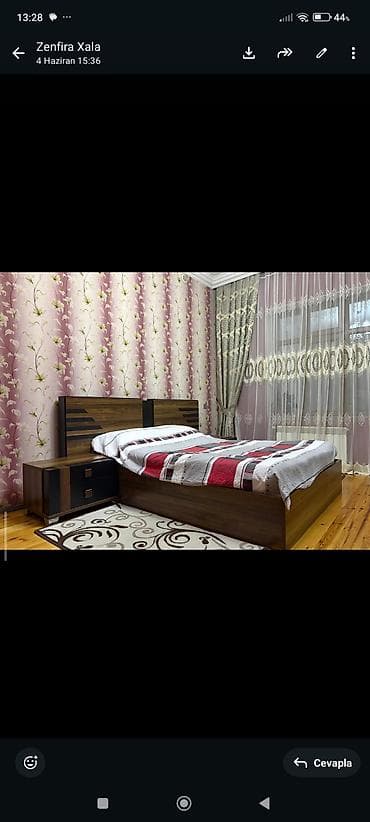 Yataq otağı mebel dəsti Tərkibi: - Ikinəfərlik çarpayı (taxta karkas
