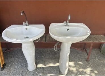 Təmizləyici vasitələr: Ayaqüstü lavabo dəsti - Material: ağ keramika (pedestal ayaq + əsas — 7