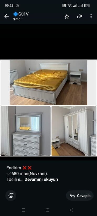 Endirim ❌❌ ✔️680 man(Novxani). Təcili evden çıxmalıdır‼️. Yataq