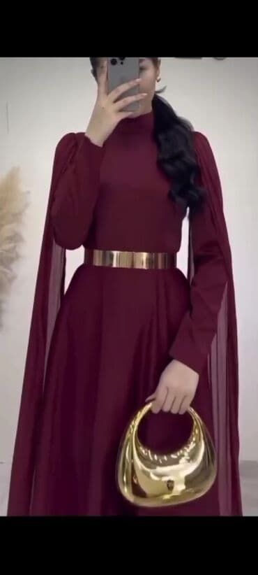 rabia hicab butik instagram: Qırmızı-bordo rəngdə zərif ziyafət geyimi Hicablı xanımlar üçün əlavə — 2