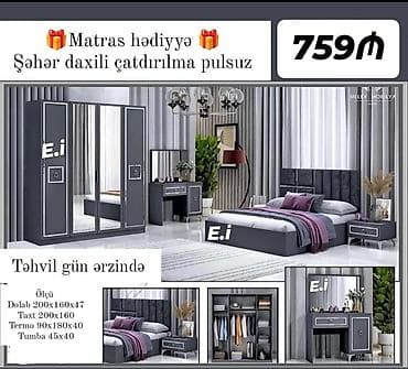 ev ucun masa: İkinəfərlik çarpayı — 1