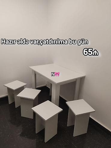 Satılır:*birbaşa istehsalçıdan masa dəsti* Qeyd: Bütün rənglər hazır