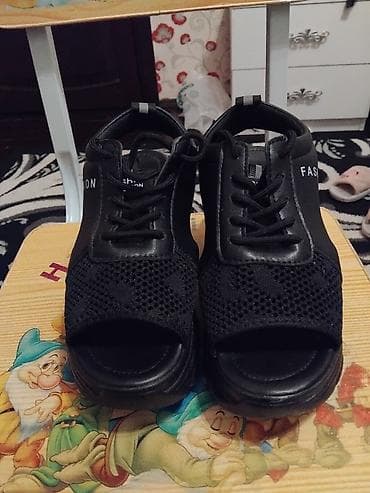 Basanoşka və səndəllər: Baletkalar, Ölçü: 39, rəng - Qara, İşlənmiş — 2