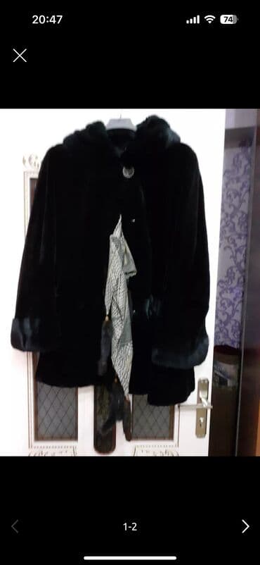 Kürk, Alexander McQueen, L, rəng - Qara