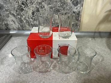 boks armudu: Armudu stəkanlar, Şüşə, 6 ədədli dəst — 2