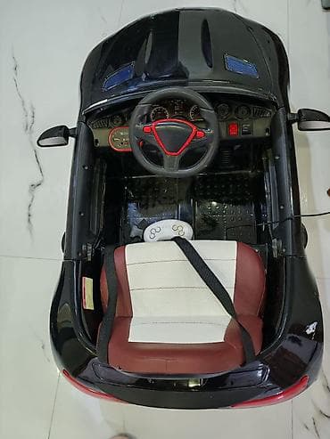 Uşaq geyimi və ayaqqabıları: Uşaq üçün elektrikli miniatür maşın - Korpus: qara rəng, kabriolet — 3