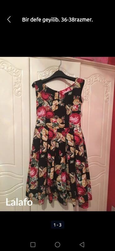 36-38 bədən. 1 dəfə geyilib. Yenidən seçilmir. Ziyafət geyimi