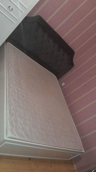 купить двуспальную кровать: İkinəfərlik çarpayı, Bazasız, Siyirməsiz — 1