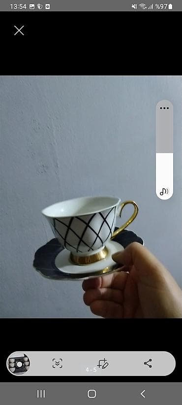 g plus coffee: Qəhvə dəsti, rəng - Qızılı, Farfor, 6 nəfərlik — 2