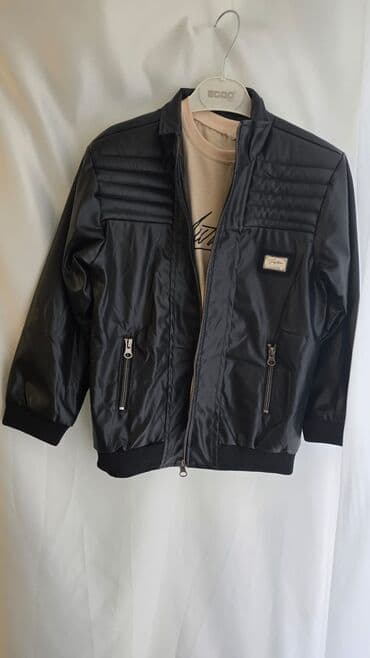 Uşaq geyim dəsti – 3 parçalı - Qara rəngdə, fermuarlı, qısa yaxalı