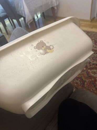 детская пена для ванны: Uşaq vannanı - Material: möhkəm, yüngül plastik - Rəng: krem/ağ - — 1