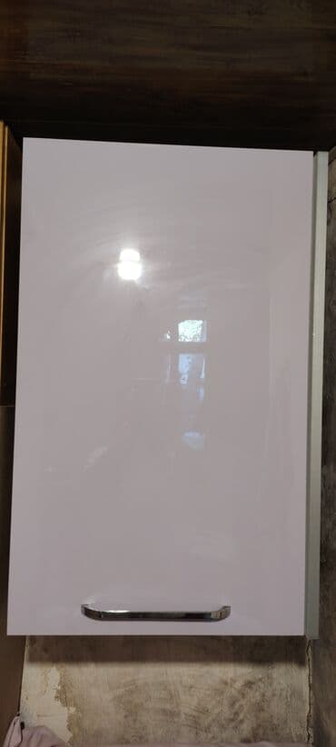 Ağ rəngli divar asma mətbəx şkafı - Material: MDF/LDSP tipli lövhə