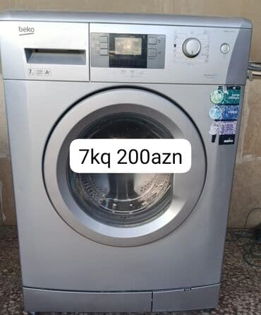 Mətbəx texnikası: Paltaryuyan maşın Beko, 7 kq, Avtomat, Qurutmasız, Kredit yoxdur — 1