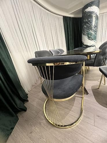 dekor divar sekilleri: Qonaq otağı üçün, Açılmayan, Dördbucaq masa, 6 stul — 2