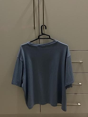 Futbolka, PULL&BEAR, XL, rəng - Göy — 3