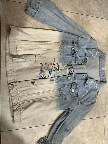 Детский мир: Uşaq üçün denim ceket - Model: iki rəngli (yuxarı hissə açıq mavi — 1