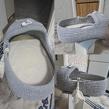 korpə beşiyi: Toxunma beşik/daşıma səbəti – əl işi - Material: qalın, yumşaq — 1