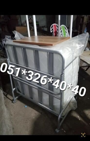 купить раскладушку в баку: Новый, Раскладушка с матрасом — 9