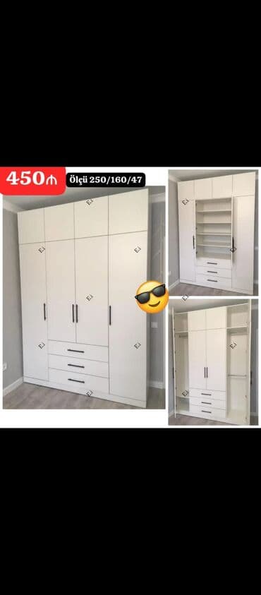 шифоньер: Yeni, Düz dolab, Qarderob, paltar dolabı — 1