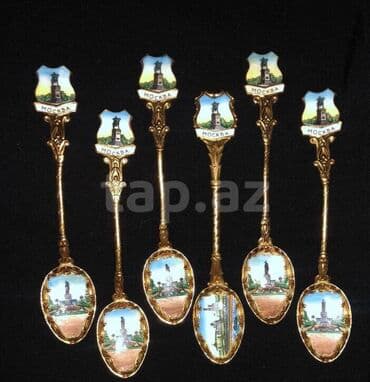 kohnə pullar: Vintaj,suvenir,şəhərlərin təsviri,6lı çay qaşıqları — 1