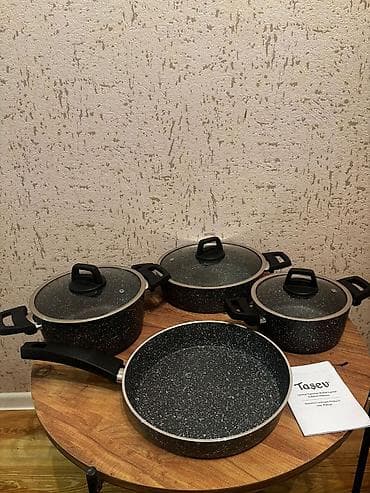 korkmaz qazan desti: Tava, rəng - Qara, Qranit — 3