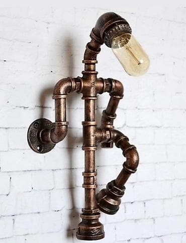 naxis sekilleri: Məhsul: Sənaye üslubunda divar lampası – “boru fiquru” dizaynı — 2