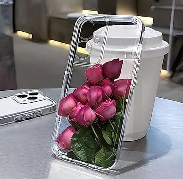 • SİFARİŞLƏ GƏTİRİLİR 🛍️ • Şəffaf güllü telefon örtüyü {